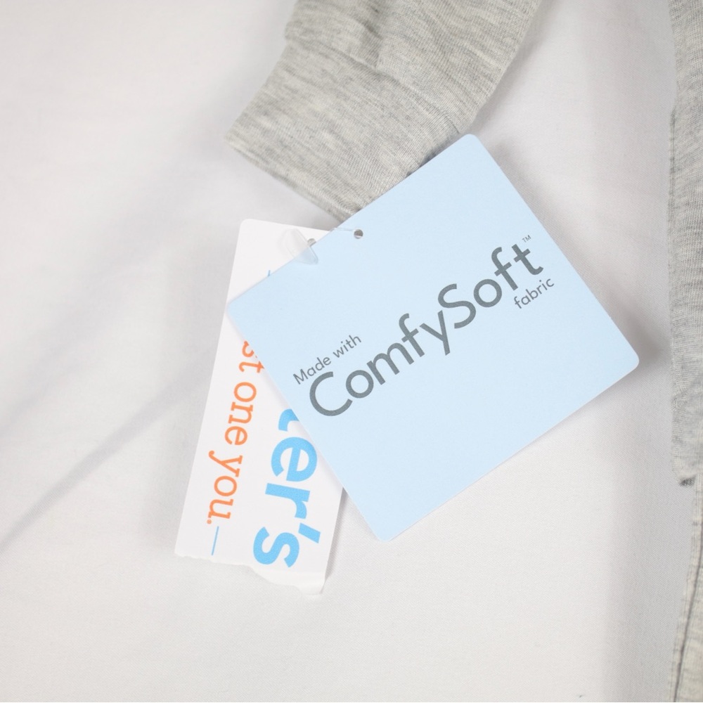 Carters Gray 2 Piece Long Sleeve Pajama Shirt & Pants Set Kids Size 6mo. - Picture 6 of 7
